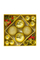 Set Topash dekorues 24/1 kuqe/ gold/a argjendtë. UNIMIKS