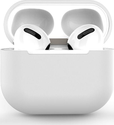 Etui silikoni për kufje Hurtel AirPods 3, mbrojtës, e bardhë
