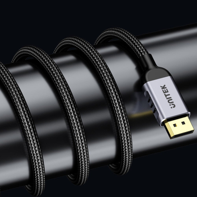 Kabllo DisplayPort Unitek C1626GY01, 2.1, 8K 120Hz, 1.5m, gri