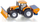Lodër traktor Siku Super 2940, me plug dhe shpërndarës rëre, shumëngjyrëshe