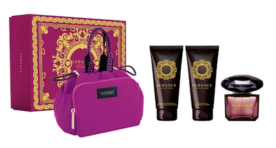 Set Versace Crystal Noir Eau De Toilette 90 ml + xhel dushi 75 ml + losion trupi 75 ml+ çantë