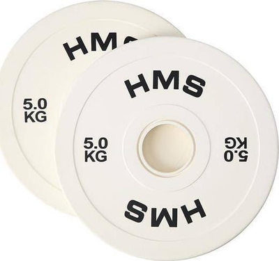 Disqe olimpike HMS CBRS50, 2 x 5 kg, çelik me gomë, ngjyrë e zezë