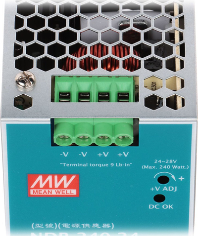 Furnizues energjie Mean Well NDR-240-24, 240W, 24V DC, për shinë DIN
