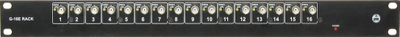 Panel shpërndarës Delta G-16E Rack, 16 kanale BNC, për rack 19", i zi
