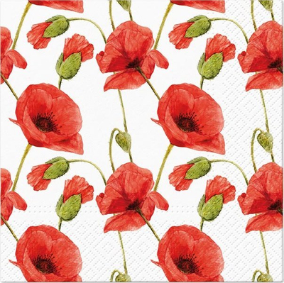 Peceta dekorative P Easter TL700900, 33x33 cm, 3 shtresa, me lule lulëkuqe