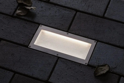 Dritë dyshemeje LED Paulmann Brick, 10x20 cm, me sensor lëvizje, gri