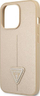 Futrollë Guess Saffiano Triangle Logo për iPhone 14 Pro 6.1", hardcase, bezhë