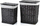 Set shporta rrobash WILL, 2 copë, drejtkëndore, thupër, të zeza