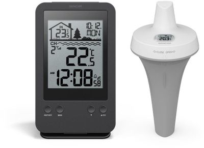 Stacion për matjen e pishinës Sencor SWS 6900 POOL, sensor pa tel, ekran LCD 4.1"
