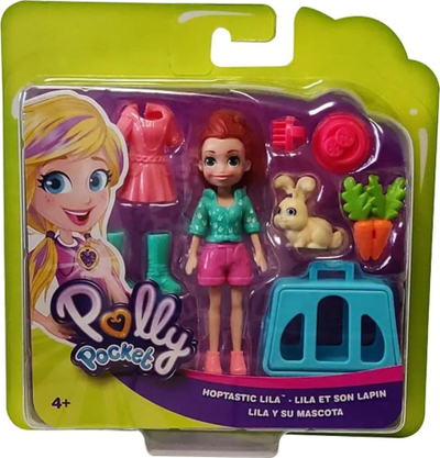 Set lodrash Mattel Polly Pocket Polly and Bunny, me gëzhoina, për kalamaj