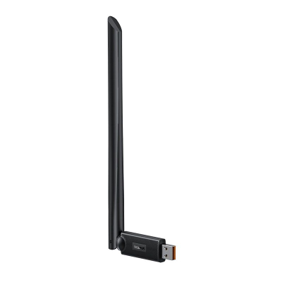 Adaptor WiFi USB Baseus FastJoy, 300Mbps, me antenë 6dBi, i zi