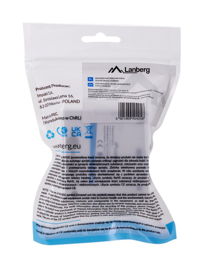Prizë rrjeti Lanberg OU6-0002-W, CAT6, 2 porta RJ45, e bardhë