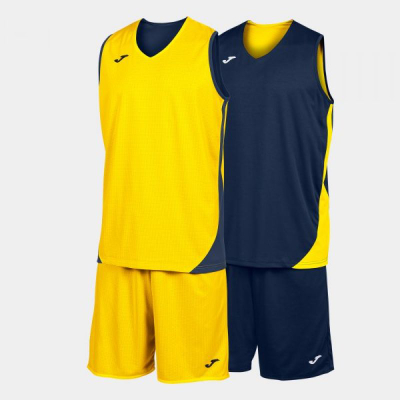Set sportiv Joma Pack Reversible Kansas, i kthyeshëm, i verdhë me blu të errët
