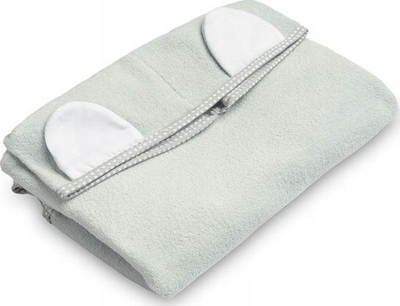 Ponço banje për bebe Sensillo Bath Poncho, pambuk frotir, 55x60cm, gri