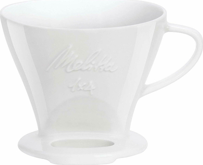 Filtruese kafeje Melitta Pour Over 1x4, porcelan, e bardhë