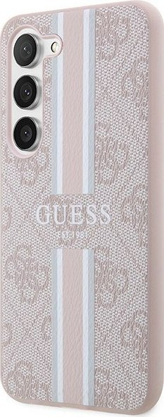 Maskë telefoni Guess 4G Printed Stripe për Samsung Galaxy S23, hardcase, rozë