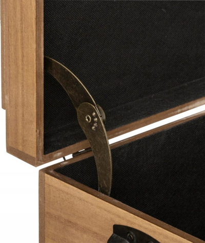 Set arka druri dekorative Atmosphera Arty Wooden Trunk X3, 3 copë, ngjyrë druri natyrale