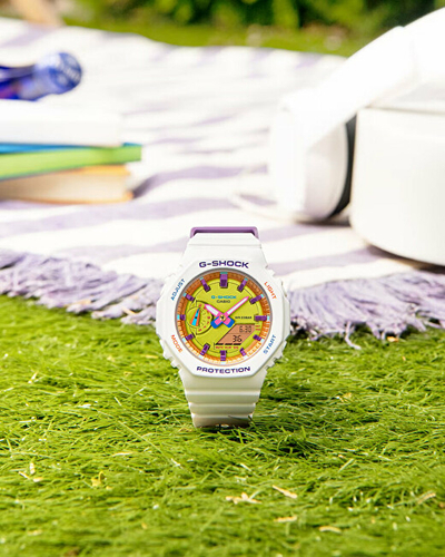 Orë për femra Casio G-Shock Carbon Core Guard GMA-S2100BS-7AER (619), e bardhë