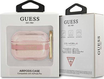 Mbulesë mbrojtëse Guess Strap Collection për AirPods Pro, me rrip, rozë
