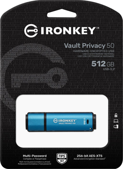 Flash drive Kingston IronKey Vault Privacy 50, 512 GB