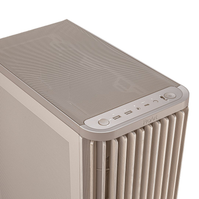 Kutia PC ASUS ProArt PA401 Wood Edition, mid tower, panel mesh, bezhë