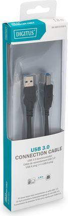 Kabllo Digitus, USB-A - USB-A, 1.8 m, e zezë