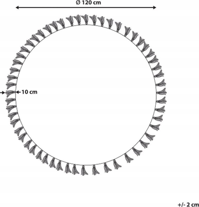 Tapet rrumbullak Beliani SAMSUN, 120 cm, jute, bezhë krem