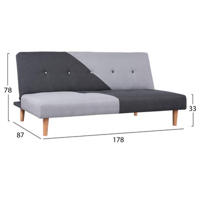 Divan-Shtat Saxon 178x87x78cm (HM3155), gri