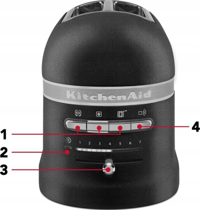 Тостер КиченЕјд Артизан 5KMT2204EOB, 2 отвори, 1250W, црн