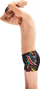 Rroba banje djemsh Speedo Boy's Panel Aquashorts, ECO Endurance+, e zezë portokalli