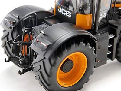 Maket traktor Wiking JCB Fastrac 8330, shkalla 1:32, model për koleksion, portokalli me të zezë