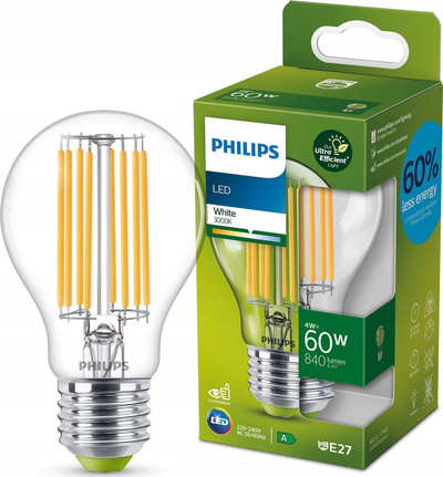 Llampë LED Philips Classic A60, E27, 4W 840 lm, dritë e ngrohtë 3000K