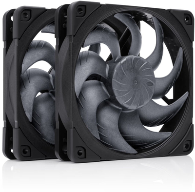 Ventilatorët Noctua NF-A12x25 G2 PWM Sx2-PP chromax.black, 120 mm, 2 copë, të zinj