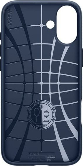 Mbështjellës telefoni Spigen Liquid Air për iPhone 16, TPU, kompatibil me karikim wireless, blu navy