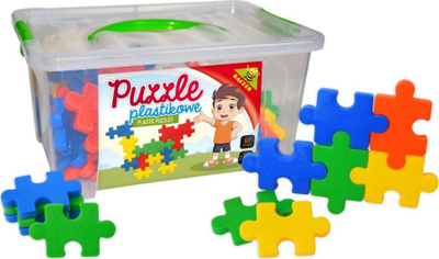 Set puzzle plastik Plastic Puzzles, 61 pjesë, shumëngjyrëshe