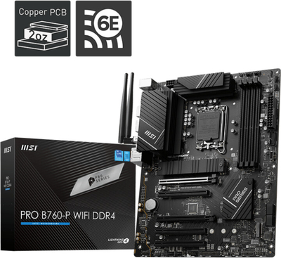 Pllakë amë MSI PRO B760-P WIFI DDR4 - Intel B760
