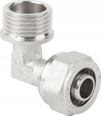 Kënd tubi Hydroland PEX, 20mm, 1/2" MIP, bronz i nikluar
