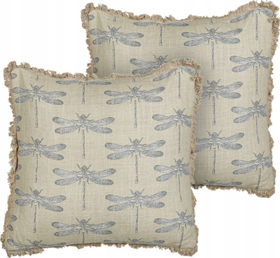 Set jastëkësh dekorativë Dragonfly, pambuk, 45 x 45 cm, bezhë