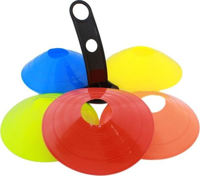 Kone stervitje për sport, set 50 copë, 5 ngjyra, me çantë