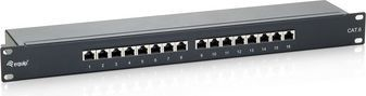 Panel Patch Equip 19" 1U me 16 porta RJ45 Cat.6 (modeli 326416)