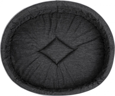 Krevati për qen Hobbydog R10 Foam Bed, me material eco linen, ngjyrë e zezë