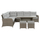 Set këndor alumini për dhomë dite HM5144.21, me 2 tabure dhe tavolinë, gri