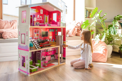 Shtëpi druri për kukulla EcoToys Malibu