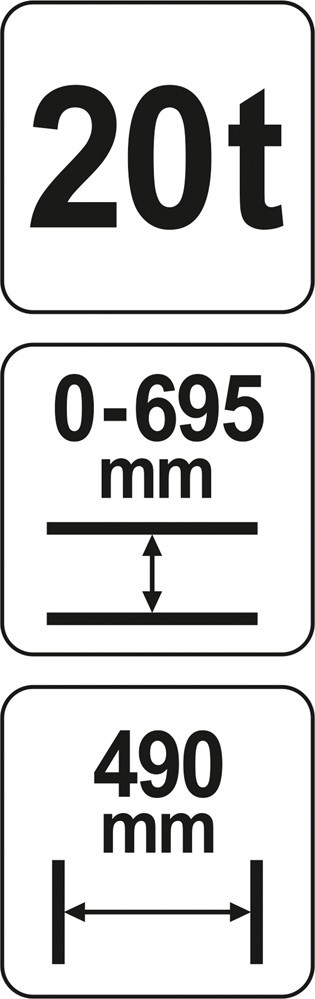 Presë hidraulike Yato YT-55581, 20T, e kuqe