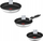 Set tiganësh dhe tenxheresh Teesa, dorezë e lëvizshme, 22cm 24cm 28cm, gri