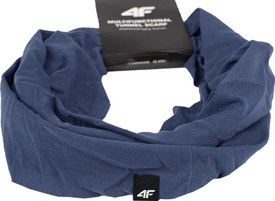Bandanë multifunksionale 4F Neck Warmer, unisex, pa qepje, blu