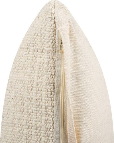 Jastëk dekorativ pambuku, 45 x 45 cm, model i hijshëm, bezhë krem