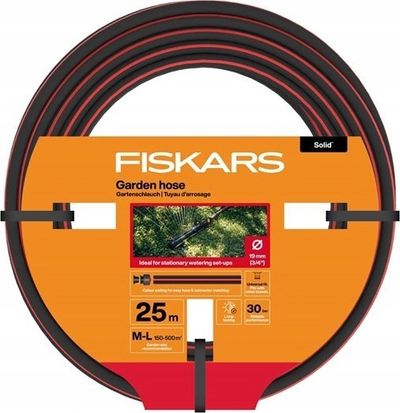 Zorrë uji Fiskars Solid, 19 mm 3/4", 25 m, portokalli