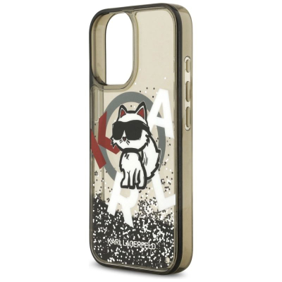 Kapak telefoni Karl Lagerfeld Glitter MagSafe Liquid Choupette për iPhone 17, mbron mirë, shumëngjyrësh