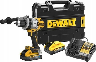 Trapano me goditje DEWALT DCD1007H2T QW, pa kabllo, 3 shpejtësi, me 2 bateri edhe karikues